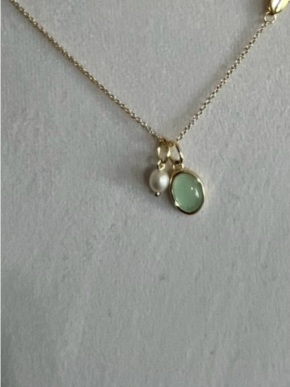 Ana Luisa Gold Necklace with Pearl and Green Pendant - Picture 4 of 6